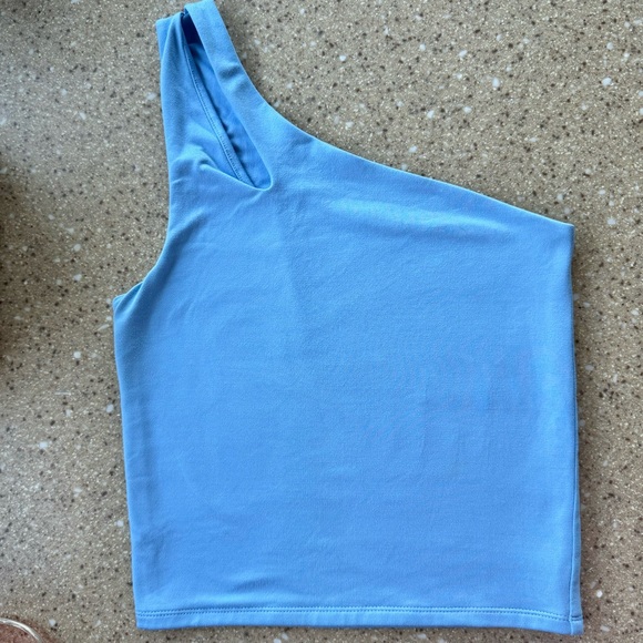 Abercrombie & Fitch Blue One Shoulder Cut-Out Tank Top size XS - Picture 4 of 7